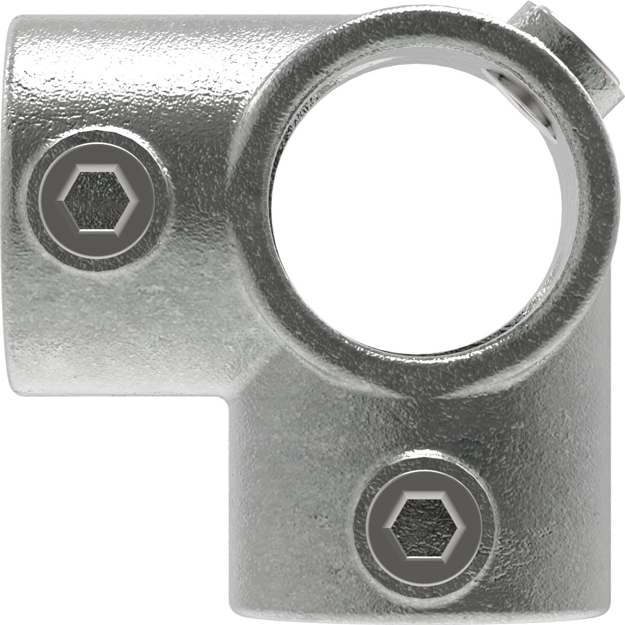 Rohrverbinder - Eckstueck durchgehend - 116C42 - 42-4 mm - 1 1-4- - Feuerverzinkt u. Elektrogalvanisiert-116C42
