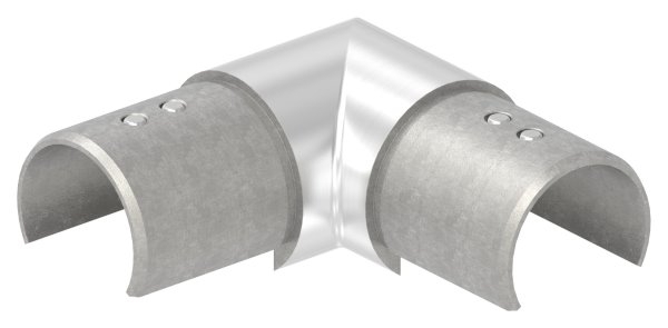 Verlaufsecke 90° - horizontal - fuer Nutrohr Ø 42-4 mm - V2A-12-2318.4