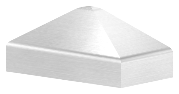 Pfostenkappe Edelstahl fuer Vierkantrohr- 40x20 mm Oberflaeche geschliffen V2A-11-2540.4