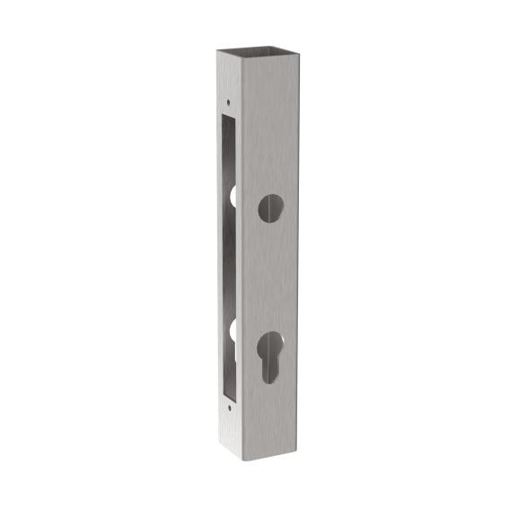 Einsteckschlosskasten Edelstahl AISI 304 40x40 mm fuer Vierkantrohr geschliffen-89-11B858J40X40-A.4