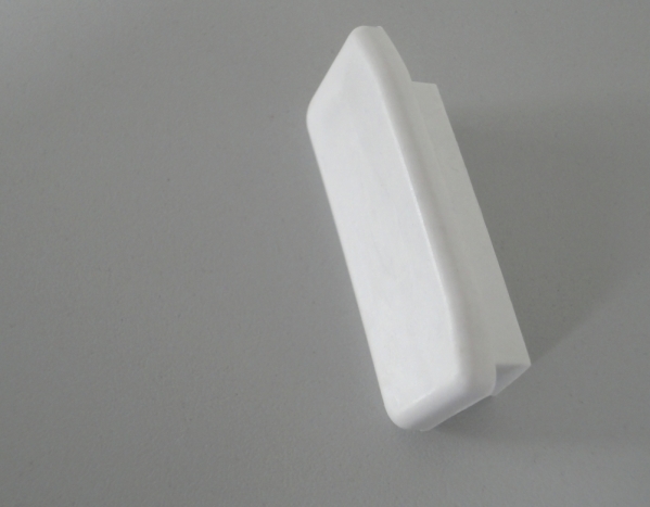 Endkappe fuer Kunststoffhandlauf fuer 40 x 8mm- signalweiss-88-11EK-C408.008