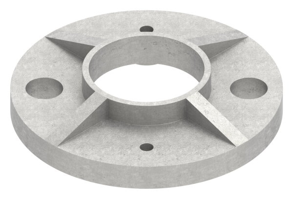 Ankerplatte  Masse- Ø 80x8 mm fuer Rundrohr Ø 33-7 mm V2A- roh-11-3022.4