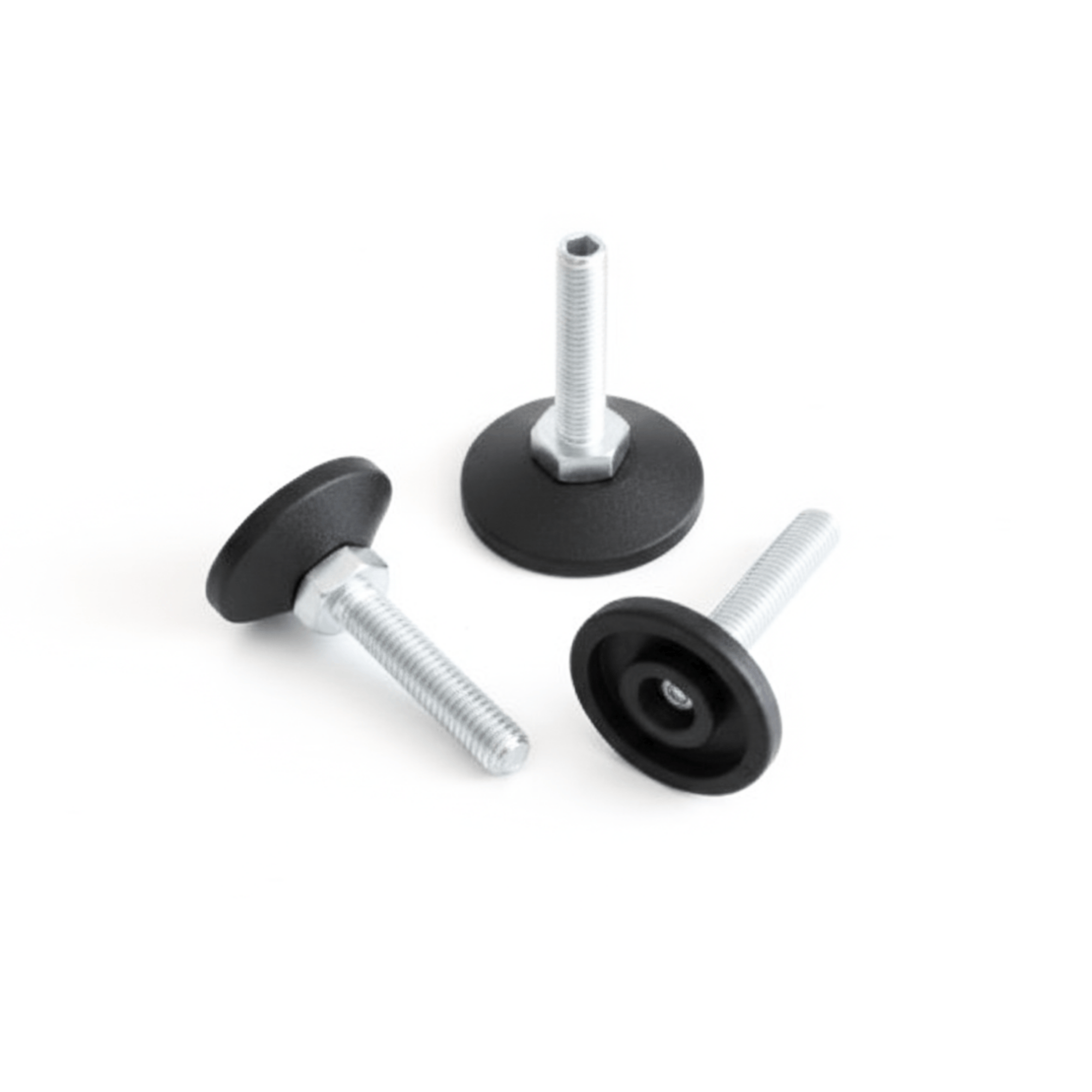 Justierschrauben mit drehbarem Fuss und Innensechskant Fuss-ø 38 mm M 8x30 mm-SIS.38583