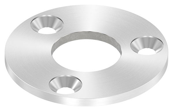Ankerplatte Masse- 100x6 mm mit Rundschliff und Mittelbohrung V2A-11-2266R.4