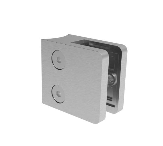 Glasklemme Edelstahl AISI 304 fuer Rundpfosten D42-4 Glas 6-10-76 mm Schliff-89-11A2300042-A.4