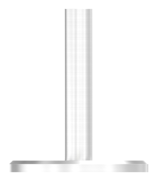 Handlaufstuetze V2A Ronde Ø 60 x 5 mm- Stift Ø 12 mm- Hoehe 70 mm anschraubbar-88-1150342.240