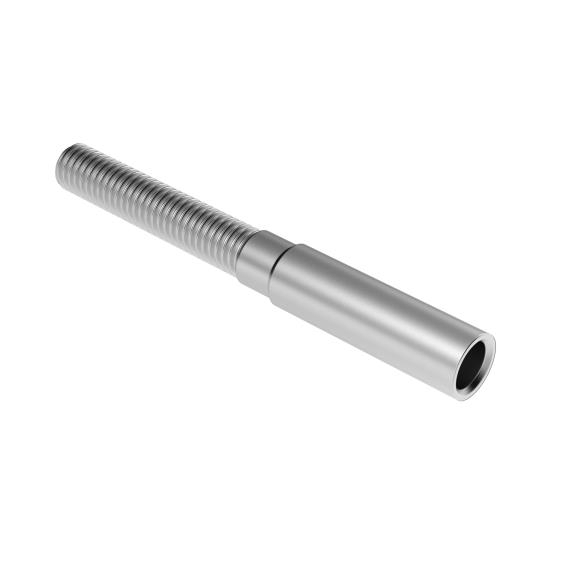 Litzenklemme Edelstahl AISI 316 fuer Kabel 3-4-5 mm axial geschliffen-89-11A14L45-A.4