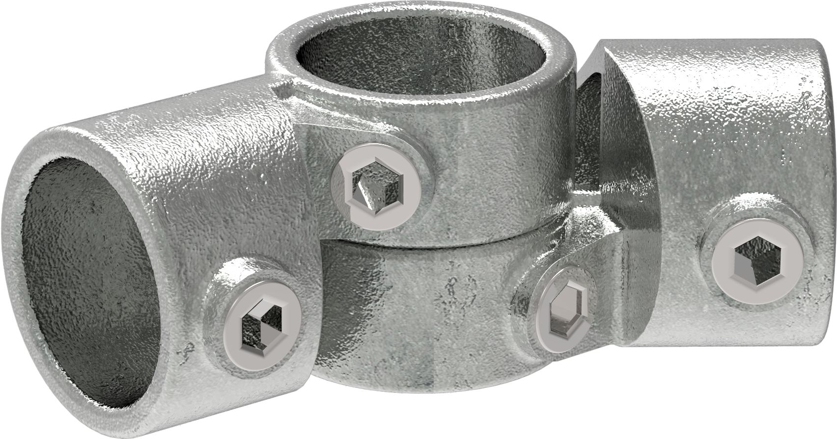 Rohrverbinder - Winkelgelenk verstellbar - 1 Stueck - 148E60 - 60-3 mm - 2- - Feuerverzinkt u. Elektrogalvanisiert-148E60