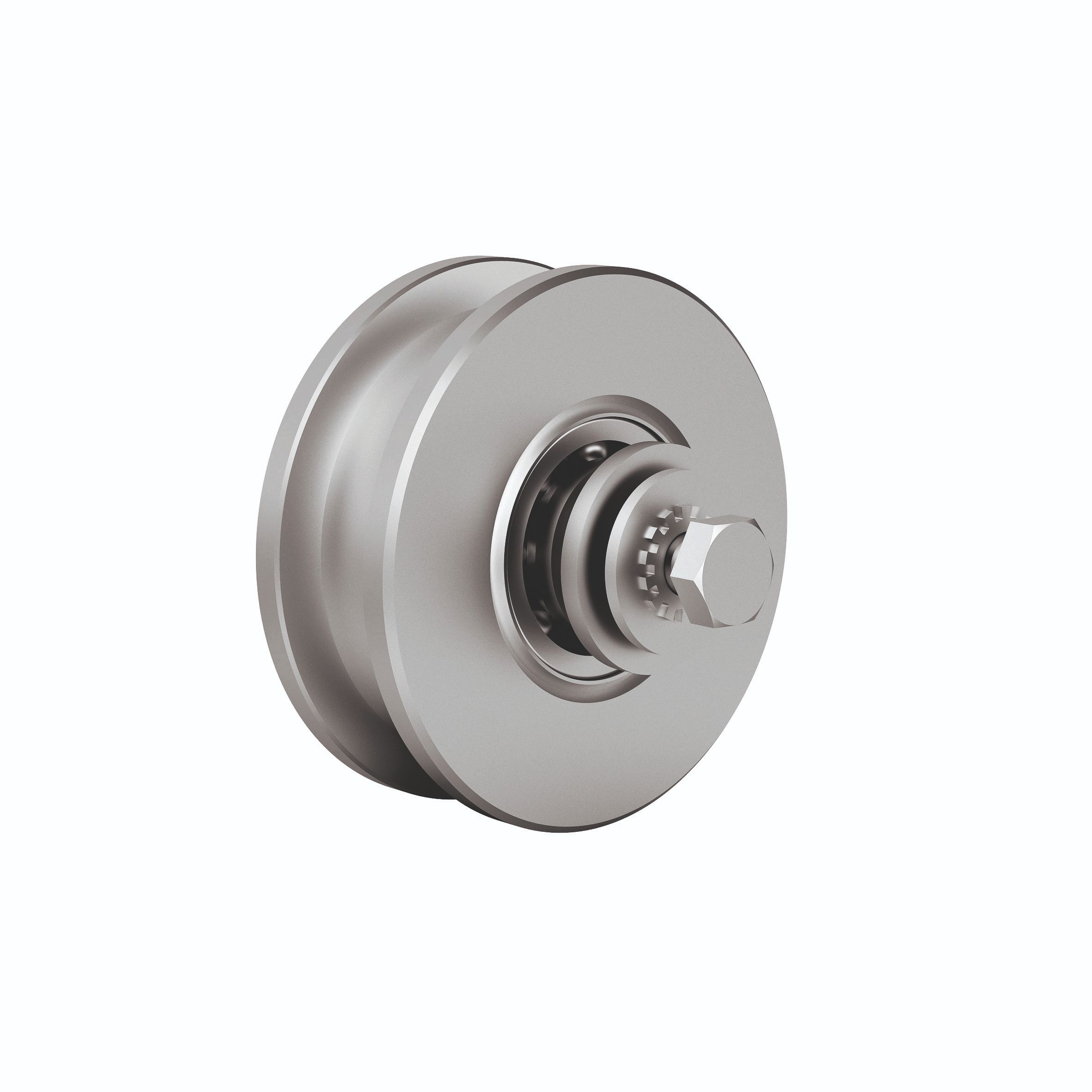 Stahlrolle unten Schiebetor MEA verzinkt Ø 75 mm 375 kg-Rolle 10337634-60-0199.7