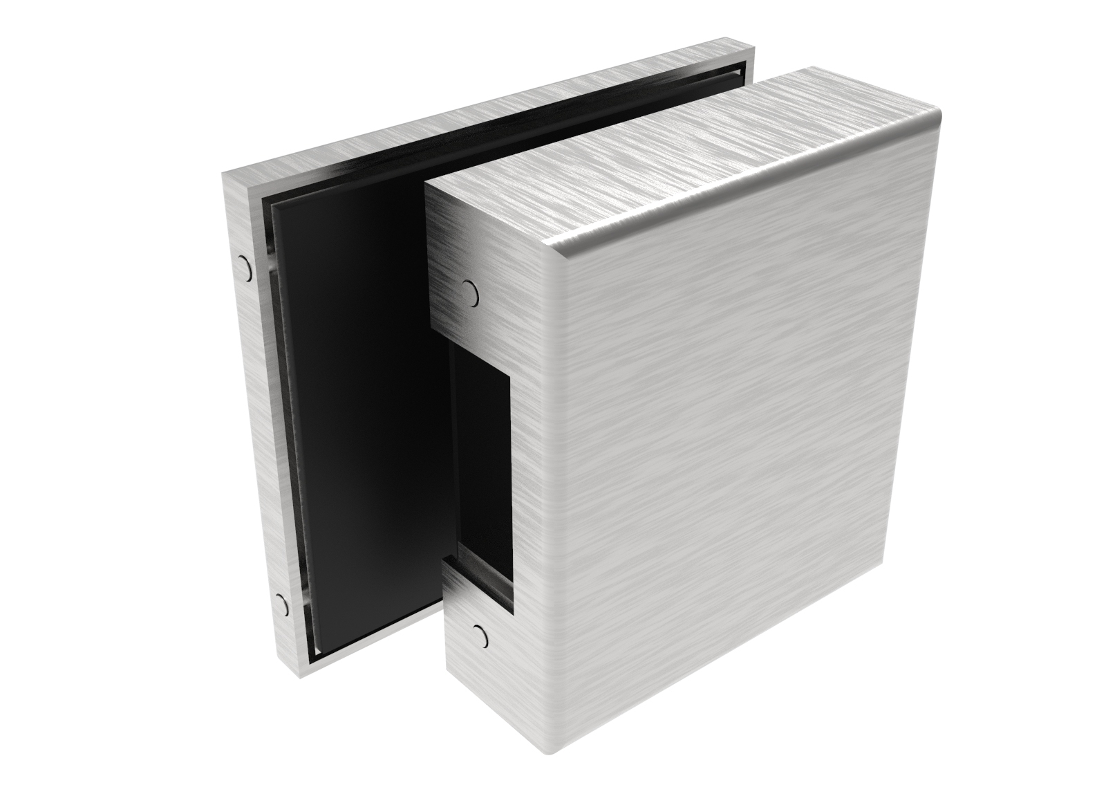 Verriegelungsteil Glastuer Edelstahl AISI 304 geschliffen 8-12mm-89-11GS304DL18RS-A.4