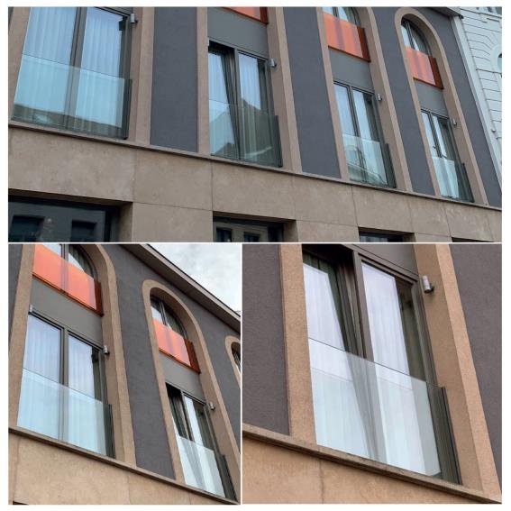 Franzoesischer Balkon Set Aluminium 1000 x 1000 mm fuer Glas 12-76-21-52 mm-89-11GSFRB10100BKNE-A.4