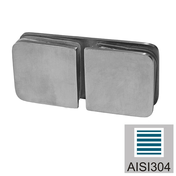 Glasklemme quadratisch Edelstahl V2A fuer Glas 8-10 mm 45x45 mm geschliffen-89-11GS304ZP917S-A.4