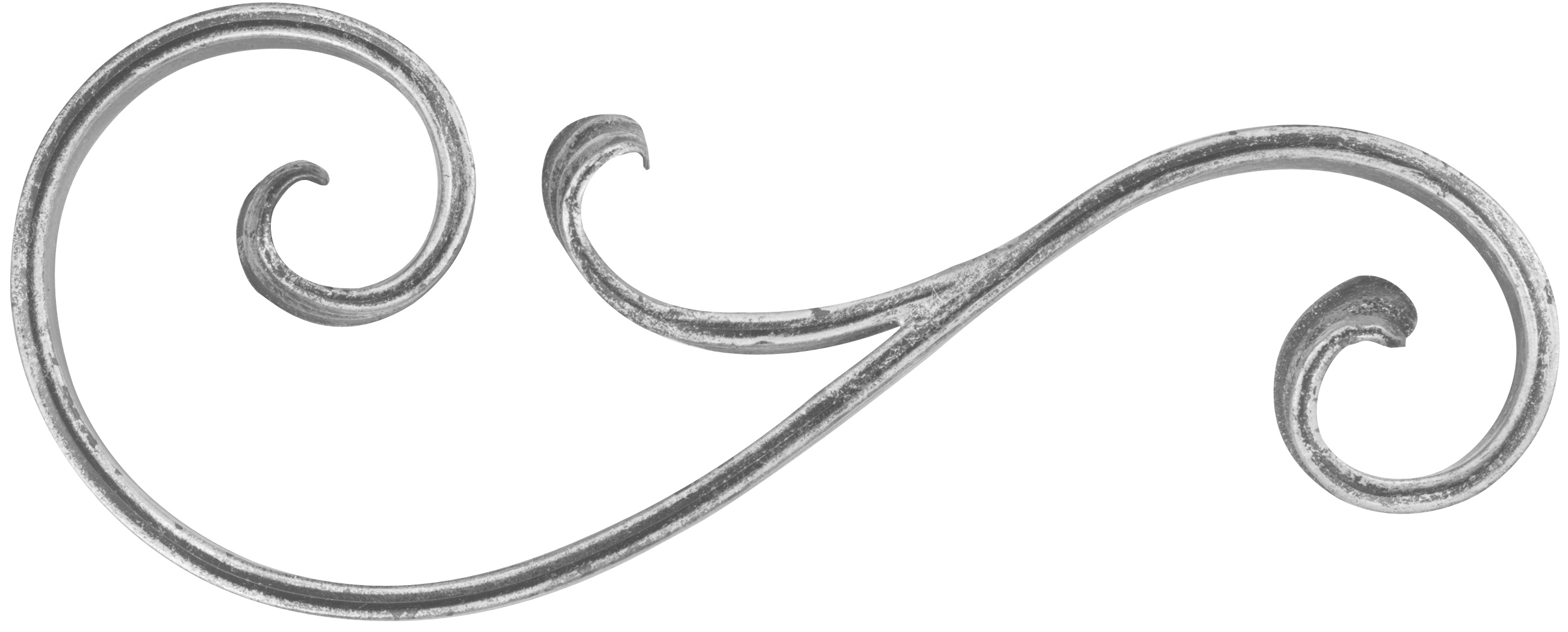 Schwerbarock - Masse- 135x345 mm - Material- 16x8 mm- gerillt - Stahl S235JR- roh-30-1826.8