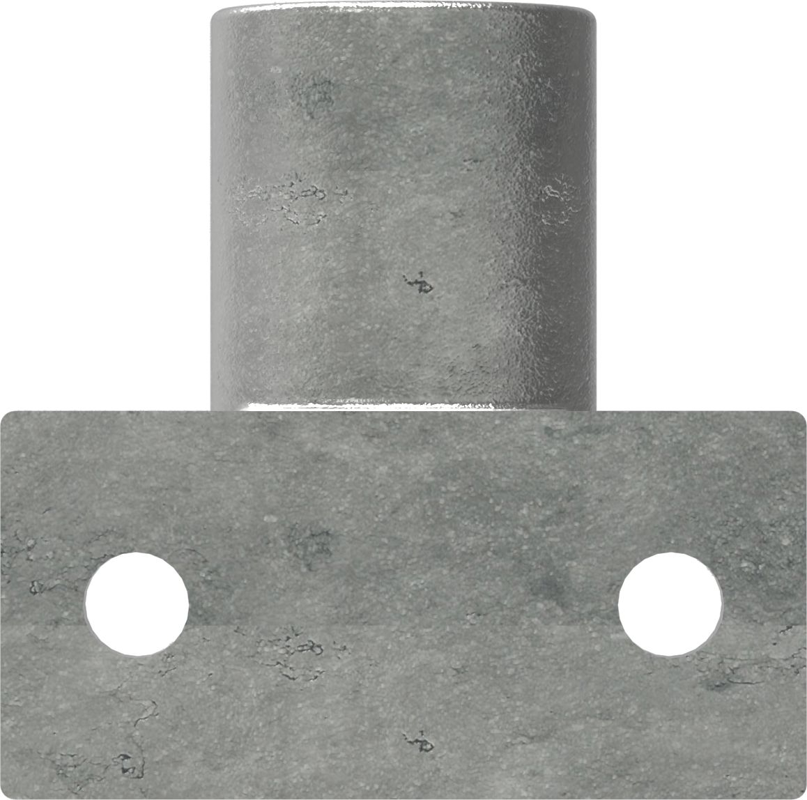 Rohrverbinder Wandhalter Platte horizontal Ø 42-4 mm -1 1-4- - Temperguss verzinkt - 145C42-145C42