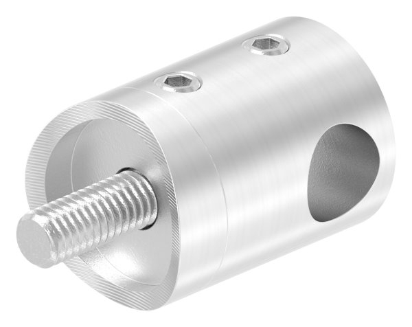 Querstabhalter V2A Edelstahl – Anschluss 48-3 mm fuer Rundstaebe 10 mm inkl- Schrauben-11-1023.4