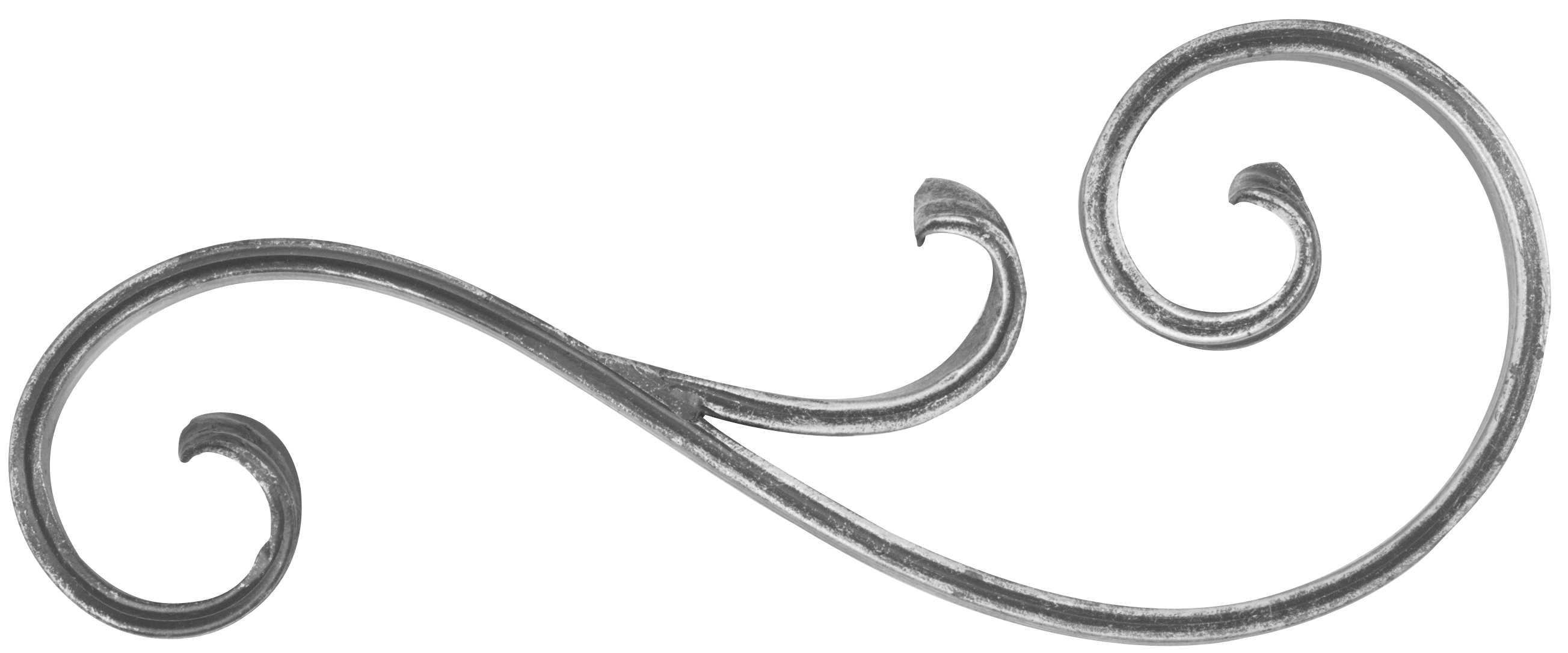 Schwerbarock - Masse- 135x345 mm - Material- 16x8 mm- gerillt - Stahl S235JR- roh-30-1827.8