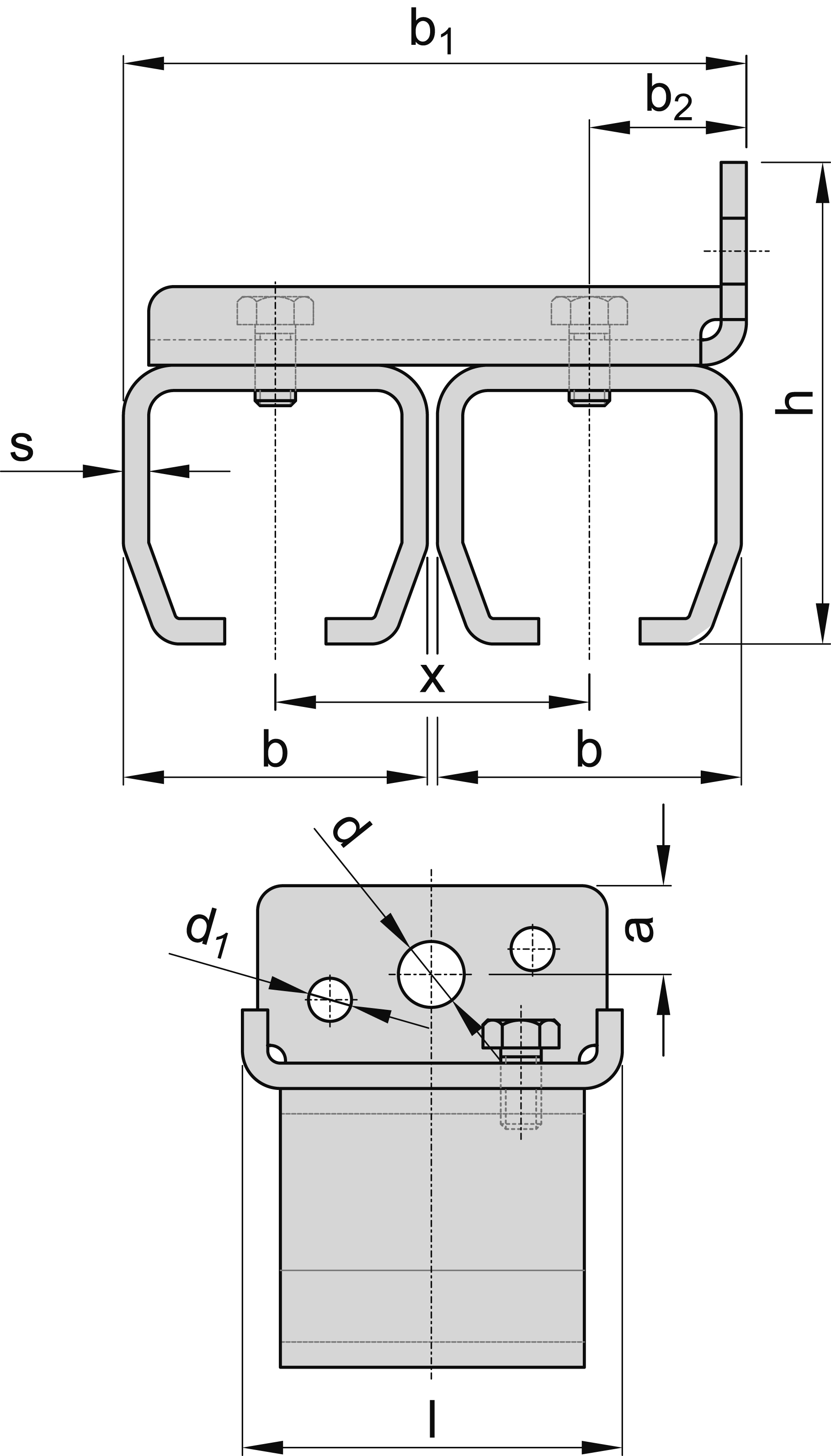 Doppelwandbefestigung Groesse 2- Muffen mit-ohne Abstand MEA 10333015-60-0044.7