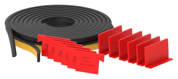 Gummiset - fuer Glas- 12-76-13-52 mm - Laenge- 3000 mm-12-2220.0