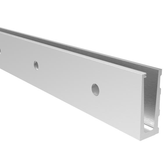 Ganzglasgelaenderprofil Aluminium 6000 mm Seitenverankerung Satin-ELOX-89-11AL0005D6000SE-A.4