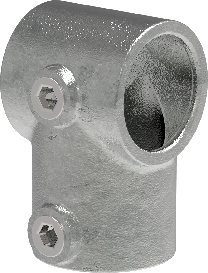 Rohrverbinder - T-Stueck kurz - 101B34 - 33-7 mm - 1- - Feuerverzinkt u. Elektrogalvanisiert-101B34