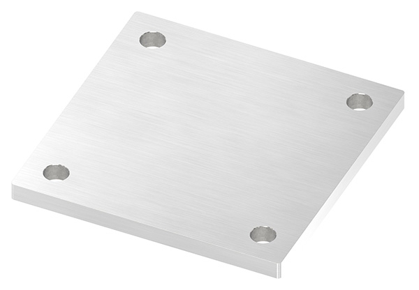 Ankerplatte- 150 x 150 x 10mm- mit Laengsschliff- V2A-88-1154215-240.10
