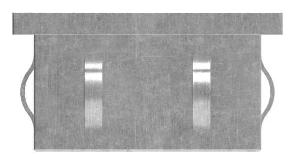 Stahlstopfen flach - mit M8 - fuer Rohr 60x40x2-0-3-0 mm - Stahl S235JR- roh-30-2955.8