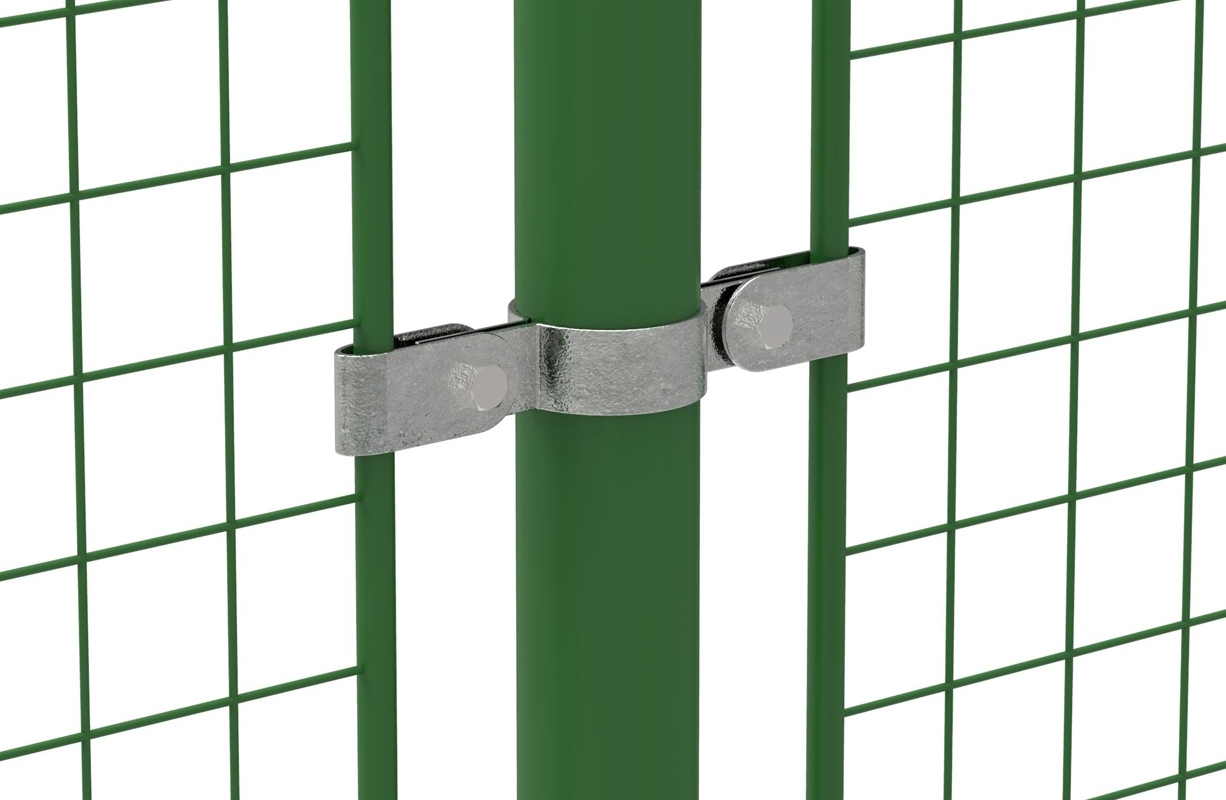 Rohrverbinder - Gitterhalter doppelt - 171D48 - 48-3 mm - 1 1-2- - Feuerverzinkt u. Elektrogalvanisiert-171D48