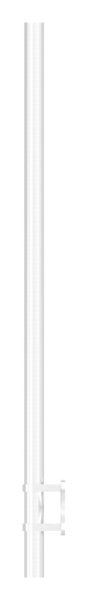 Gelaenderpfosten seitliche Montage fuer 5 Querstabhalter M6 Laenge- 1190 mm V2A-14-0021.4
