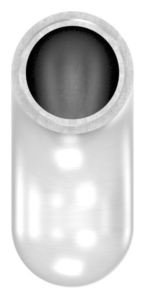 Endstueck 90° halbrund- fuer Rundrohr Ø 33-7x2-0 mm V2A-11-3695.4