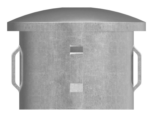 Stahlstopfen - leicht gewoelbt - mit M8 - fuer Rundrohr Ø 42-4x1-8-2-2 mm - Stahl S235JR- roh-30-2922.8