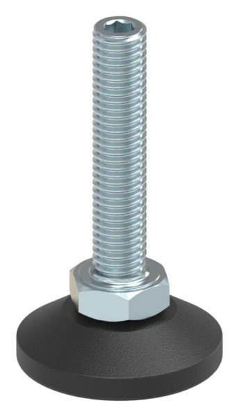 Stellfuss Stahl-Kunststoff M10x50 Fuss-Ø 38 mm mit Innensechskant-88-11190-M1050.38