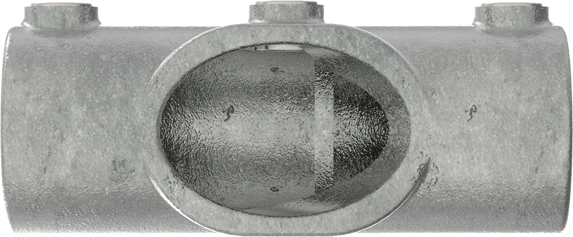 Rohrverbinder - T-Stueck 11-29° - 255D48 - 48-3 mm - 1 1-2- - Feuerverzinkt u. Elektrogalvanisiert-255D48