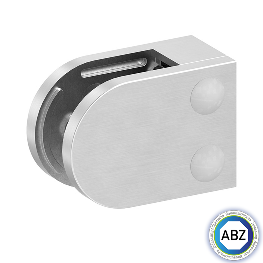 Glasklemme - mit ABZ Zulassung - Masse- 63x45x30 mm - verschiedene Anschluesse - V2A - V4A - Zink - Edel- Optik-GLASKLEMME-F-38-33-4.11