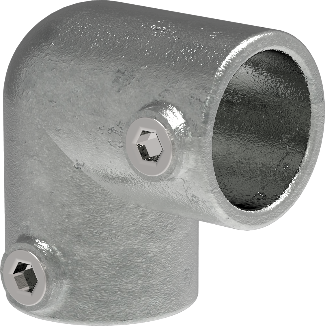 Rohrverbinder Bogen 90° Ø 21-3 mm -1-2- - Temperguss verzinkt - 125T21-125T21