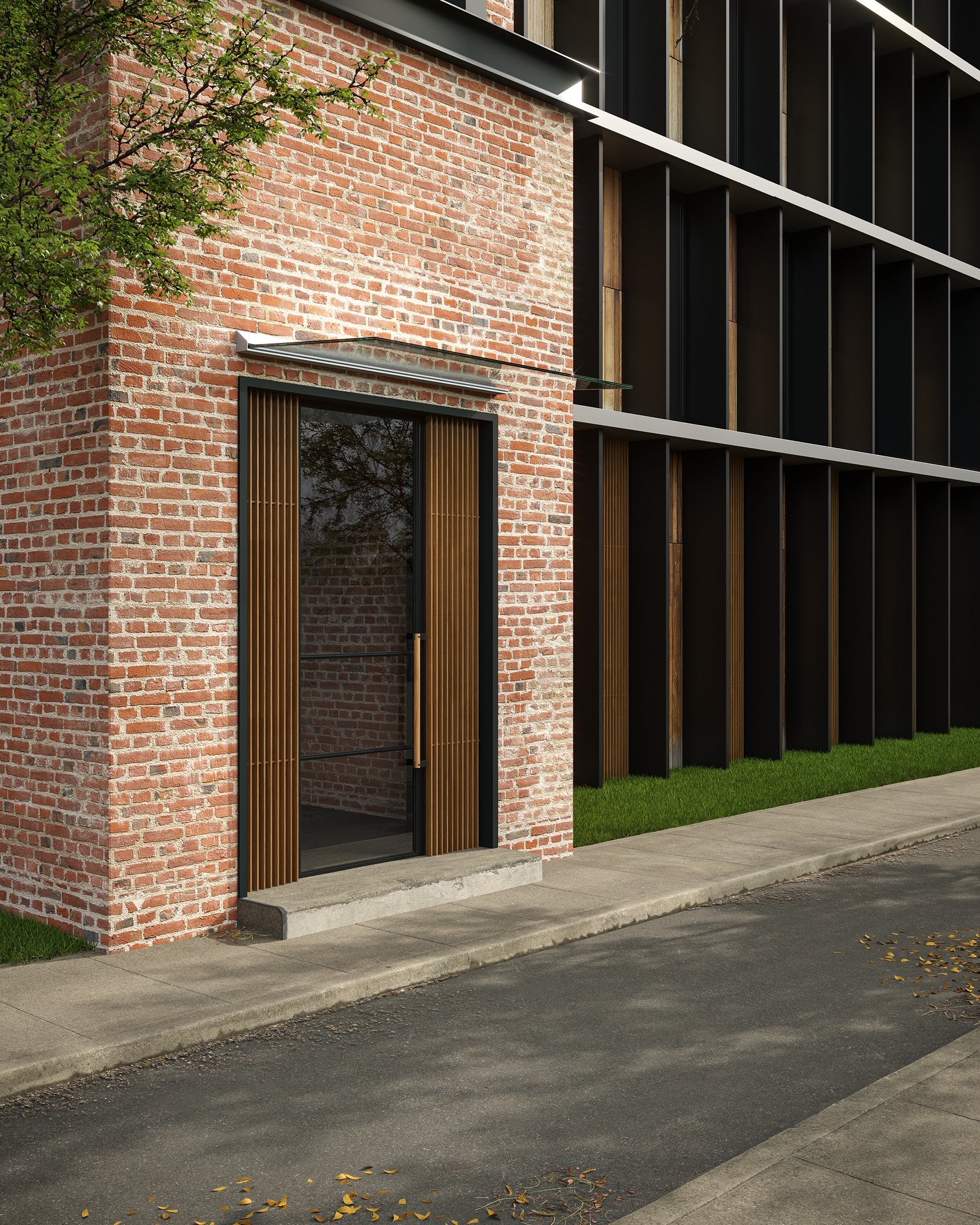 Glas-Vordach Komplettpaket Eleganza Canopy 2005mm - Inkl- VSG-Glasscheibe - Statik - Edelstahl-Optik-88-11VDE-CANOPY-2005.EV1