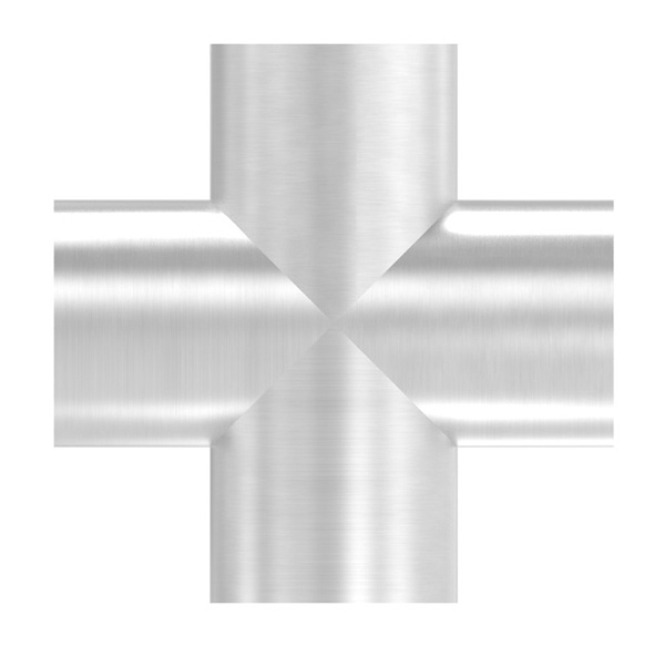 Kreuzstueck zum Schweissen fuer Rundrohr Ø- 33-7 mm V2A-11-3730.4