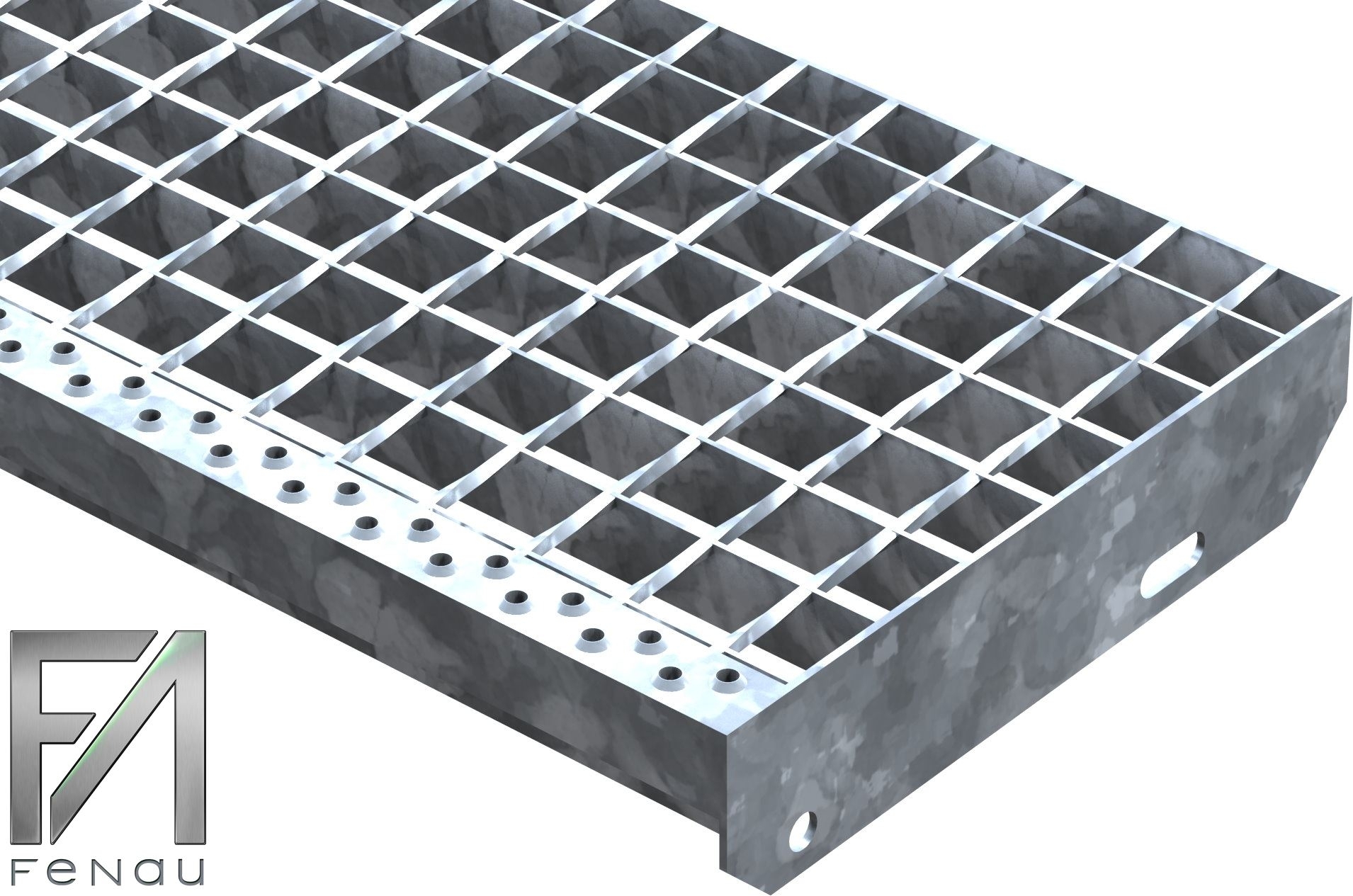 Schweisspressroststufe Metallstufe 1200x305 mm Masche 34-38 mm Tragstab 40-3 mm S235JR feuerverzinkt-25-1203030402.7