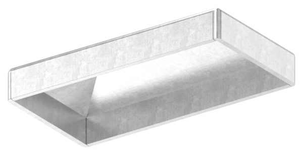 Pfeilerbedecker - fuer Rechteckrohr - Masse- 60x30 mm - Stahl S235JR- roh-30-2433.8