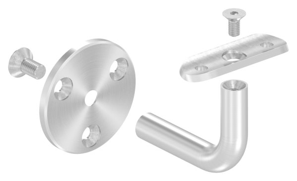 Handlaufhalter V2A fuer Rohr 42-4 mm Ronde 60x5 mm Wandabstand 74 mm ohne Kabeldurchfuehrung-88-1150226-240.42