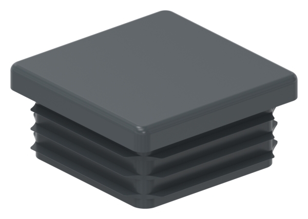 Kunststoffkappe anthrazit fuer Quadratrohr 40x40mm-88-11178-40X40.A