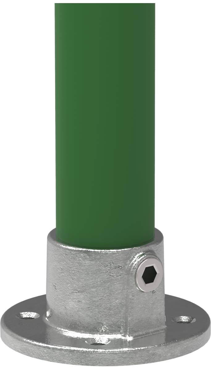 Rohrverbinder - Wandbefestigung rund - 131D48 - 48-3 mm - 1 1-2- - Feuerverzinkt u. Elektrogalvanisiert-131D48