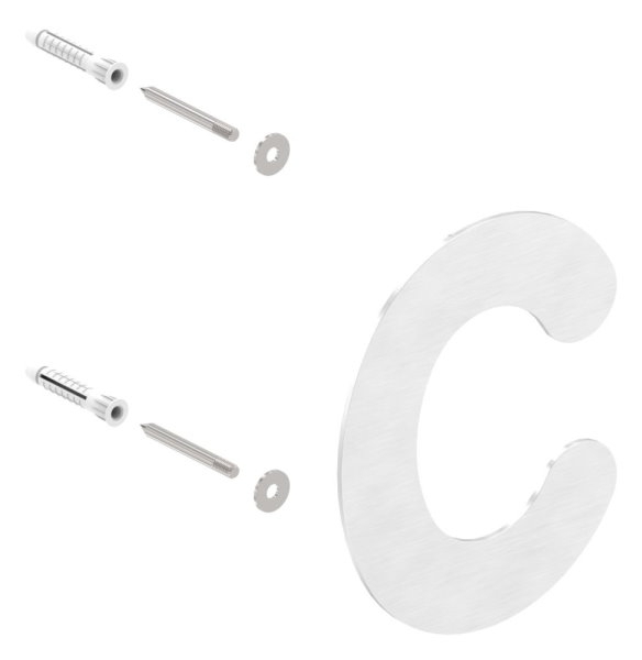 Buchstabe c - klein - Masse- 110 mm x 155 mm - V2A-11-8062.4