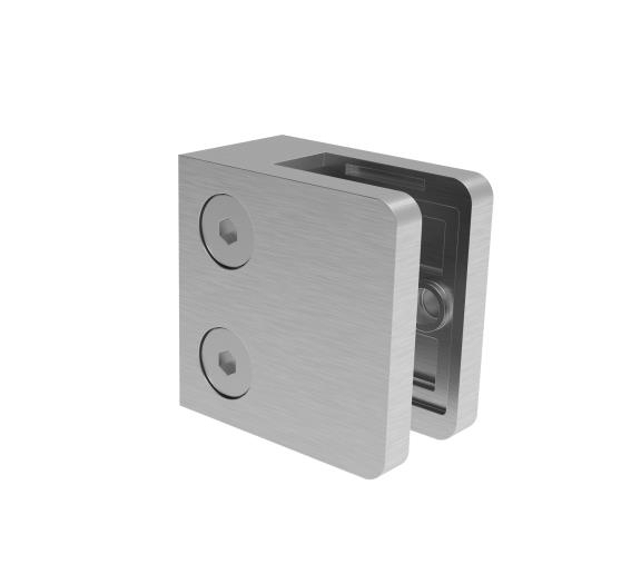 Glasklemme Edelstahl AISI 316 geschliffen fuer 6-10-76 mm Glas-Blech flache Pfosten-89-11A142300000-A.4