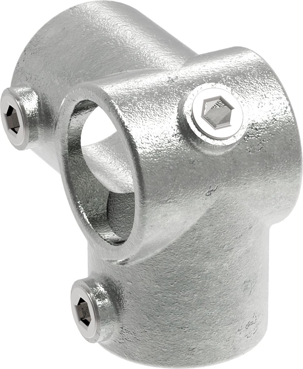 Rohrverbinder - Eckstueck durchgehend - 116A27 - 26-9 mm - 3-4- - Feuerverzinkt u. Elektrogalvanisiert-116A27