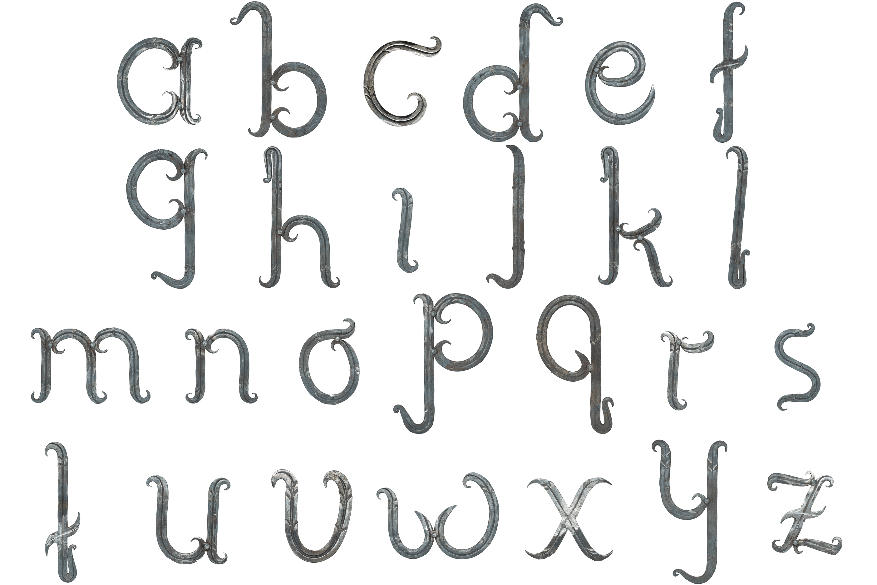 Buchstabe - a - z - Klein - Masse- 100 x 80 mm - Stahl -Roh- S235JR-30.3146