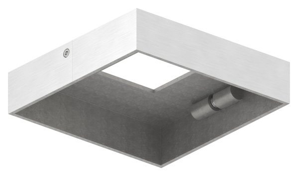 Abdeckrosette zweiteilig 109x109x25 mm fuer Vierkantrohr- 40x40 mm V2A-11-2534-ZT.4