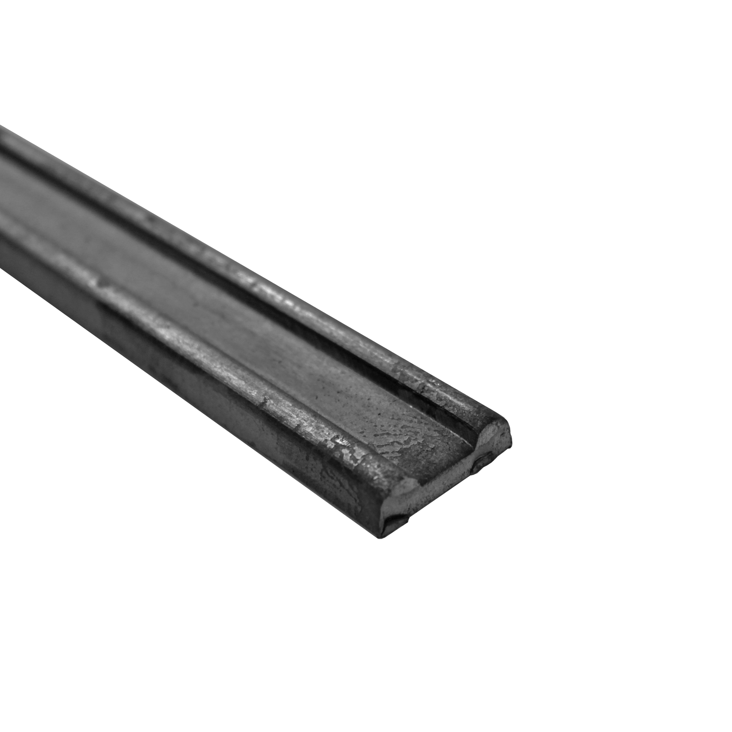 Flachstahl mit Zierprofil Stahl roh 25 x 8 mm L = 3000 mm-89-11P04125X83M-A.4
