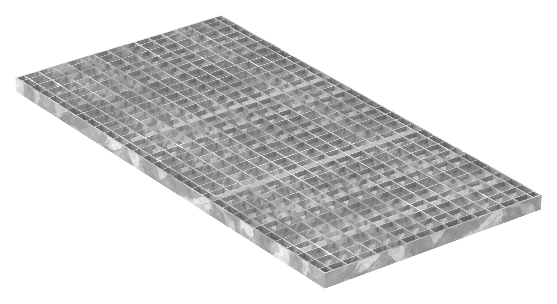 Industrie-Gitterrost - Masse- 500x1000x30 mm; MW 30-30 mm; 30-3 mm - S235JR -St37-2- im Vollbad feuerverzinkt-21-5010030303.7
