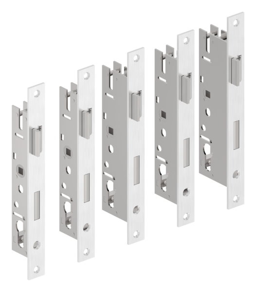 Rohrrahmenschloss verzinkt- Abstand 72 mm- Dornmass 30 mm- Stulpe Edelstahl geschliffen-88-1150106.72