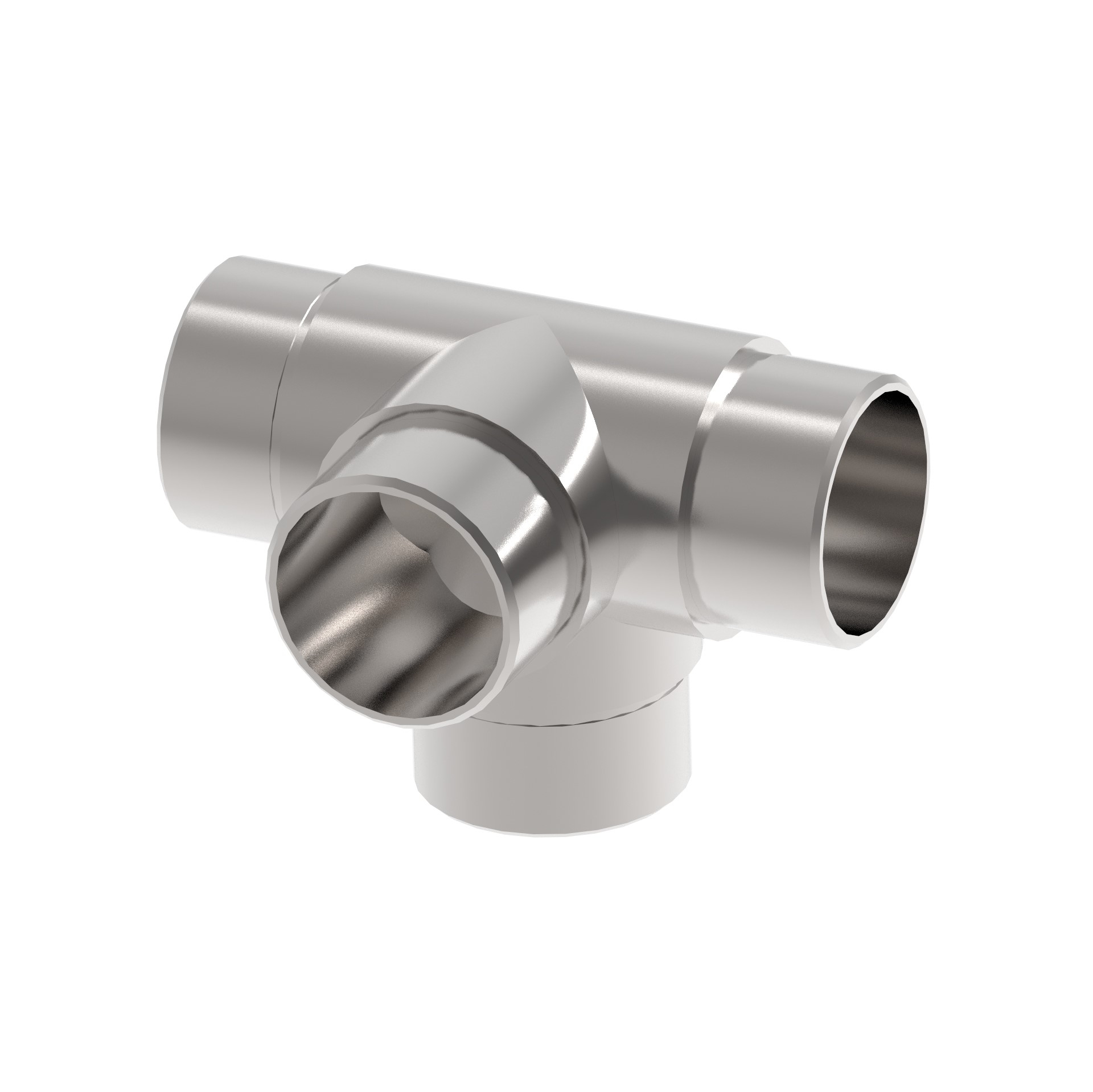 Handlauf Kreuzverbinder Edelstahl V2A fuer Rohr D42-4x2 mm geschliffen-89-11A0309242-A.4